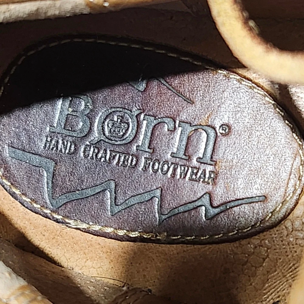 Born Sequoia Leather Lace Up Oxfords Shoes Womens 7 EU 38 Handcrafted Gorpcore